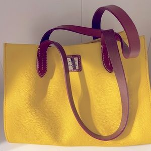Yellow Dooney & Bourke leather purse